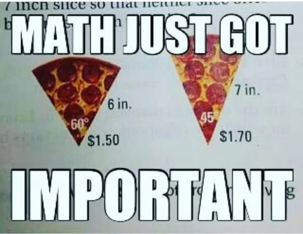 pi day memes - pizza math important
