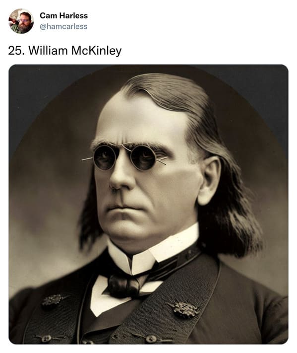 presidents with mullets funny - william mckinley