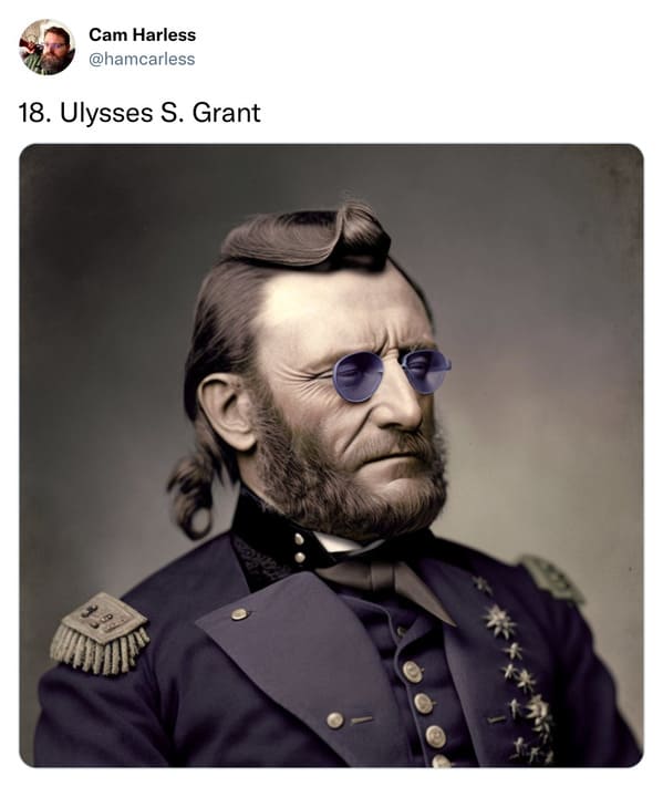 presidents with mullets funny - ulysses s grant