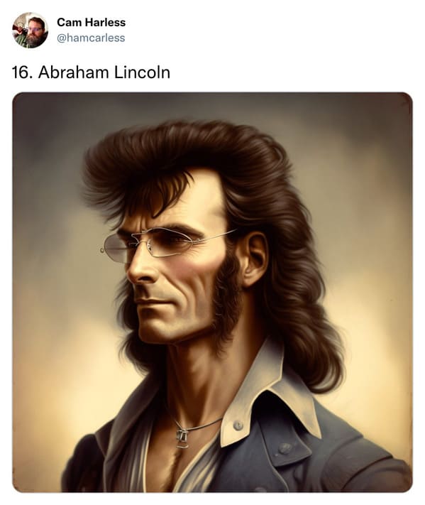 presidents with mullets funny - abraham lincoln
