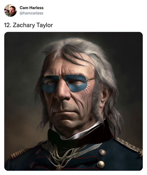 presidents with mullets funny - zachary taylor