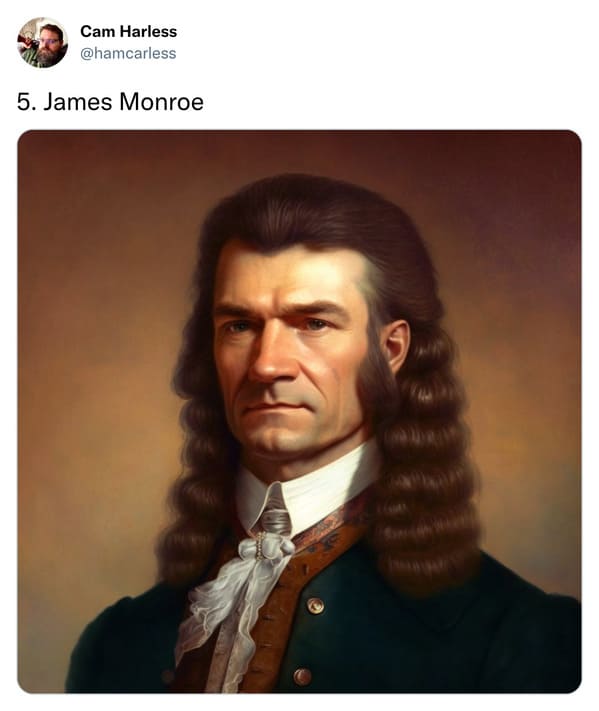 presidents with mullets funny - james moore