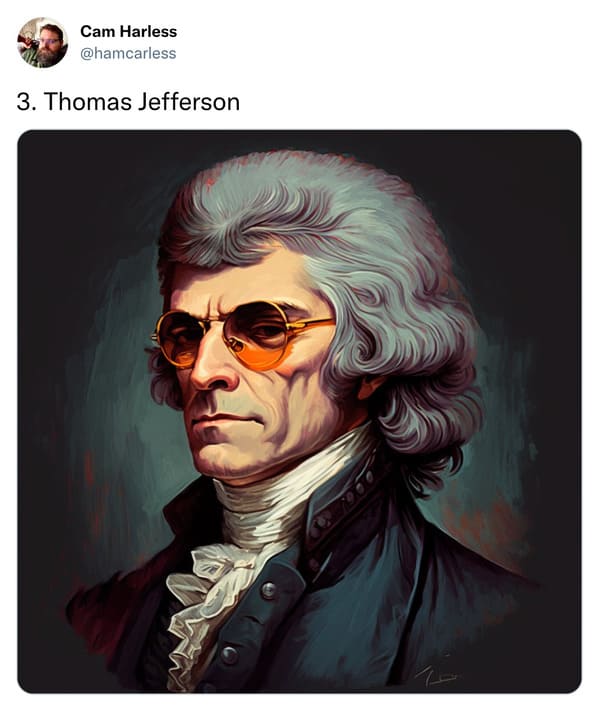 presidents with mullets funny - thomas jefferson