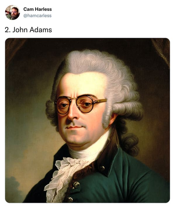 presidents with mullets funny - john adams