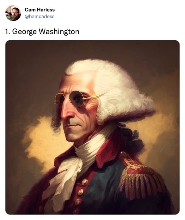 presidents with mullets funny - george washington