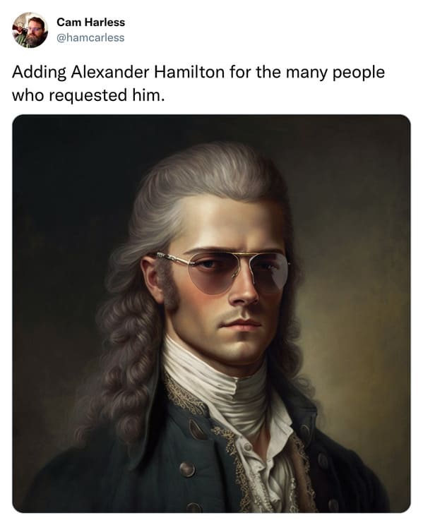 presidents with mullets funny - alexander hamilton