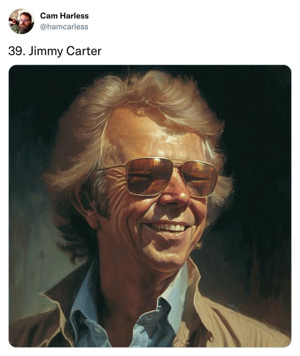 presidents with mullets funny - jimmy carter