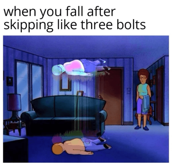 rock climbing memes - big fall