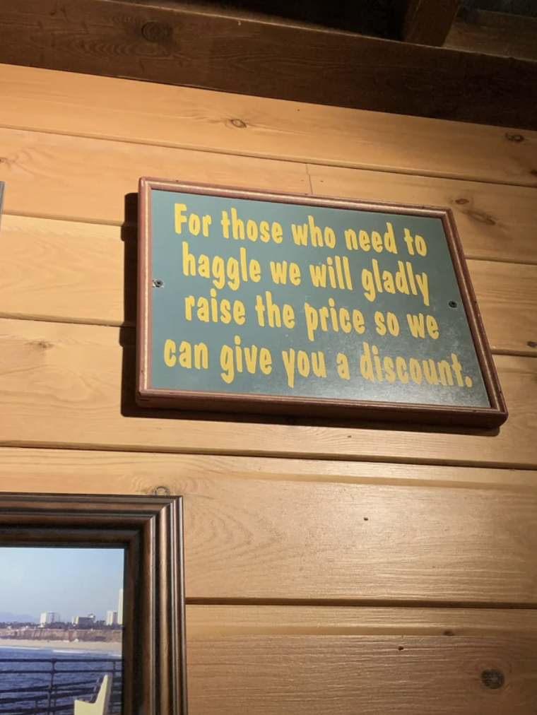 asshole tax - for those who need to haggle sign