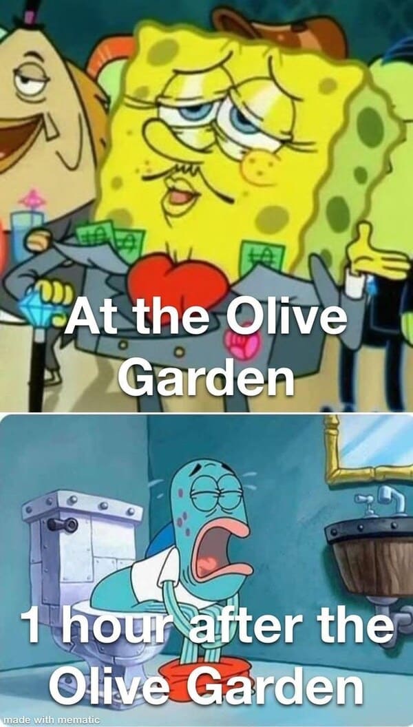 spongebob memes - olive garden