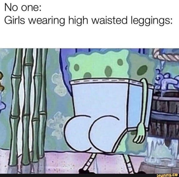 spongebob memes - high waisted leggings