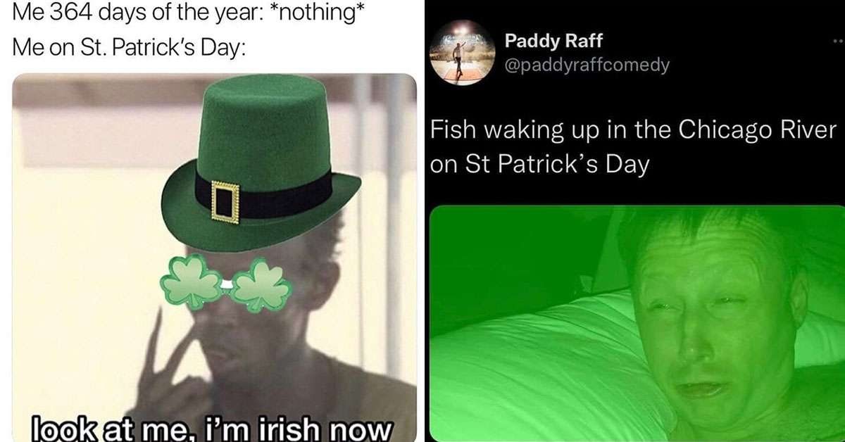 st patricks day memes and tweets