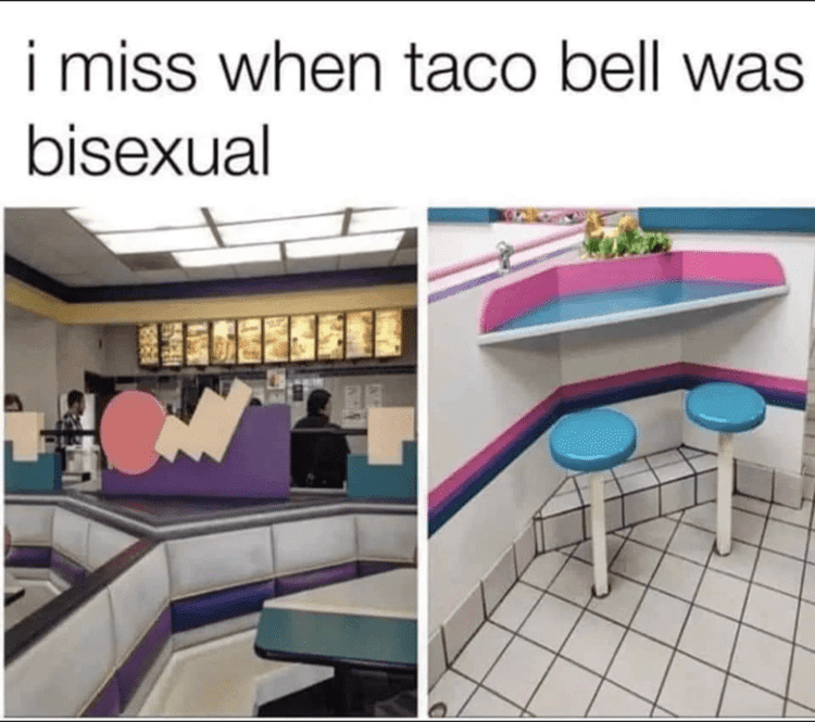 taco bell meme - bisexual design