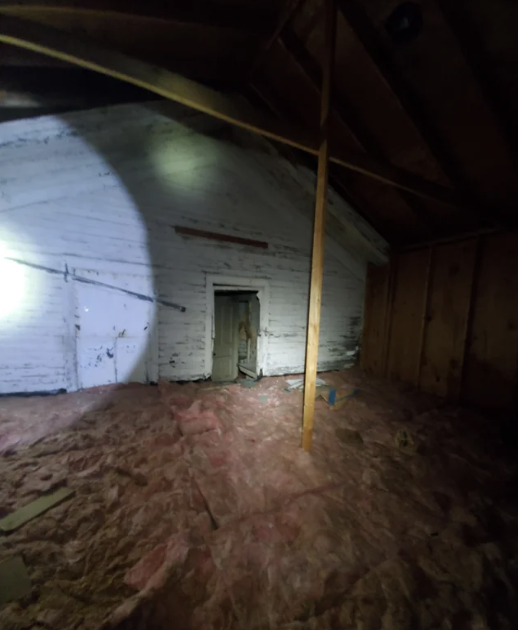 interesting posts - house in attic flashlight pic