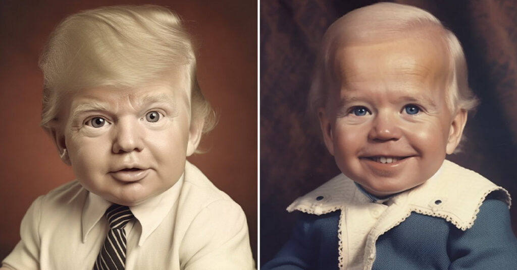 presidents as elderly babies - ai presidents - donald trump - joe biden