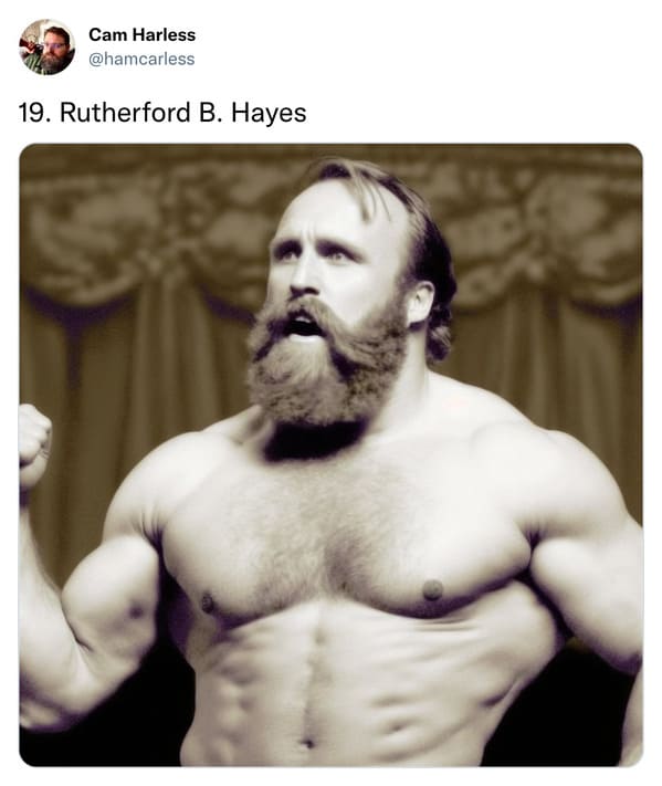presidents as professional wrestlers - rutherford b hayes