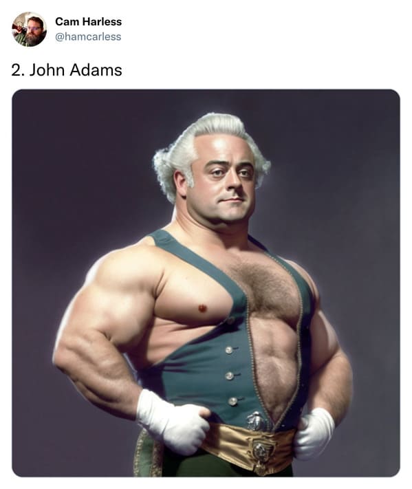 presidents as professional wrestlers - john adams