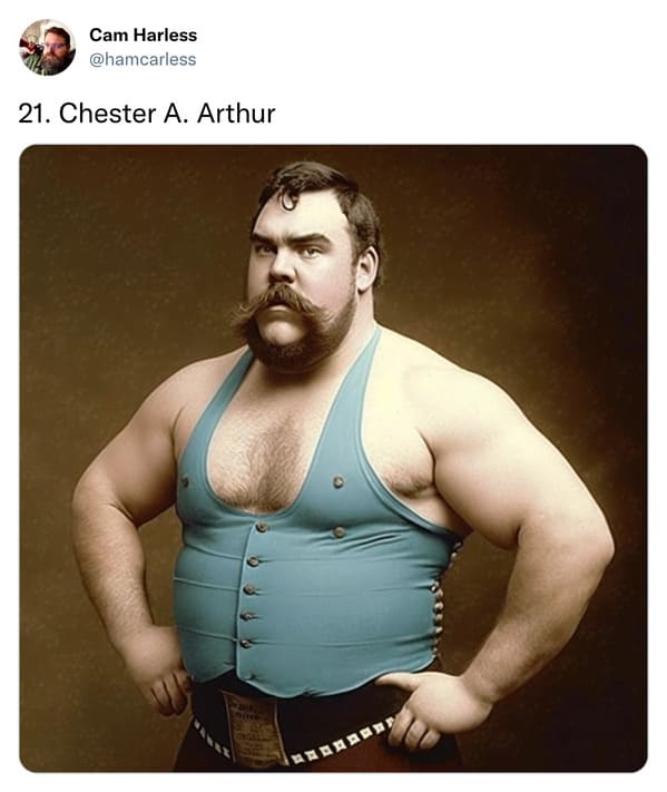 presidents as professional wrestlers - chester a arthur
