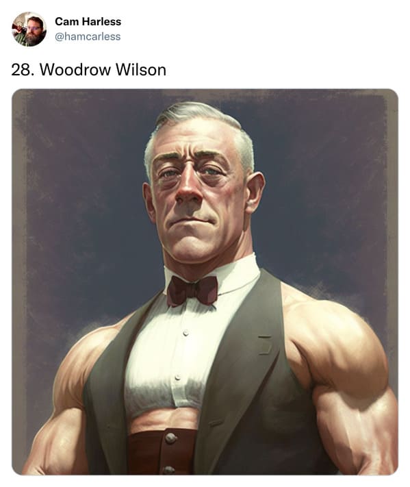 presidents as professional wrestlers - woodrow wilson