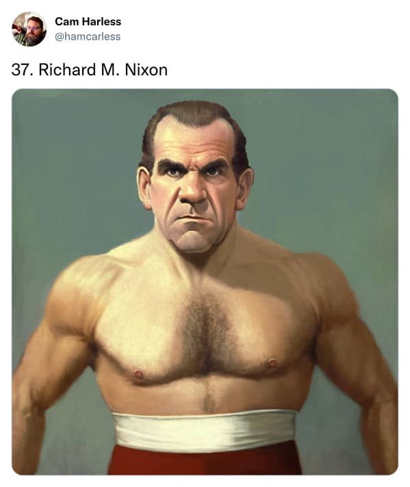 presidents as professional wrestlers - richard nixon