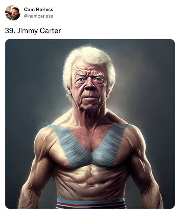 presidents as professional wrestlers - jimmy carter
