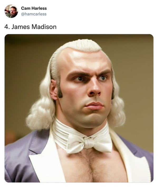 presidents as professional wrestlers - james madison