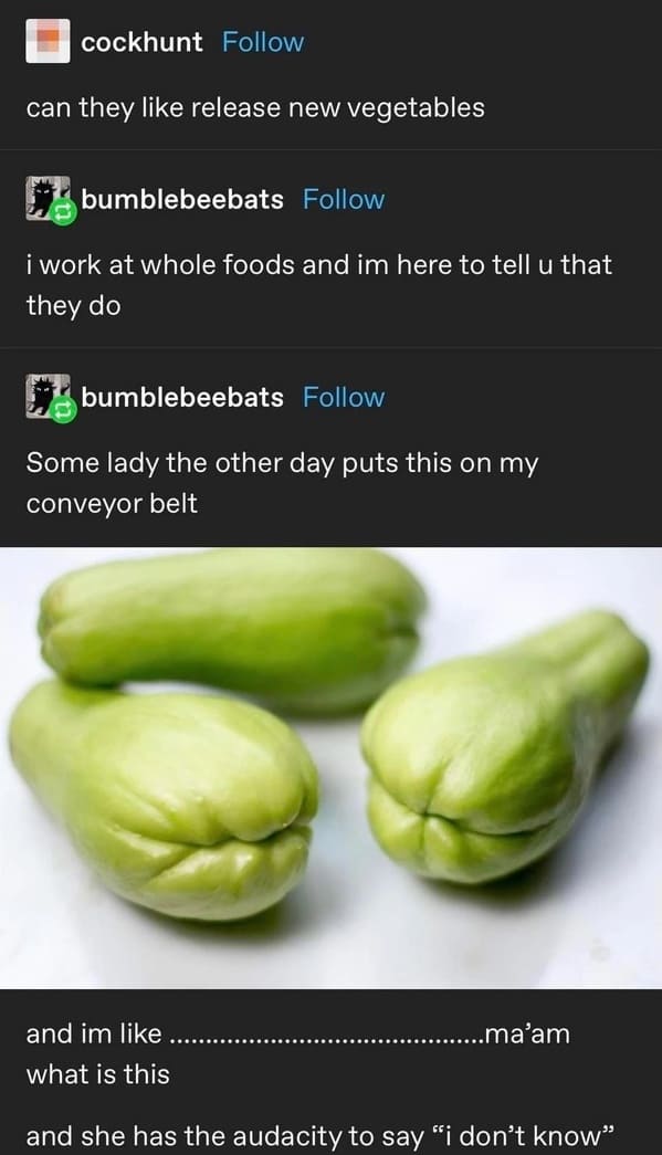 whole foods memes - can they release new vegetables Tumblr post