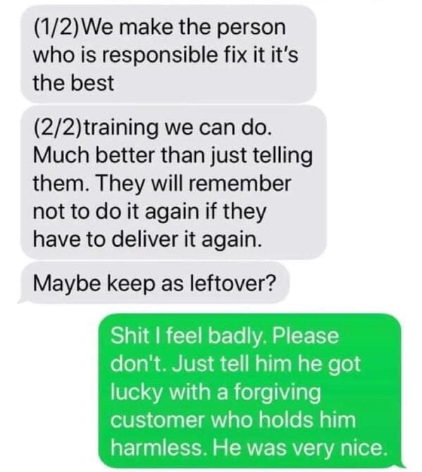 Wholesome Text Exchange With Pizza Place After Delivery Driver Messed Up Customer's Order Goes Viral - Jarastyle