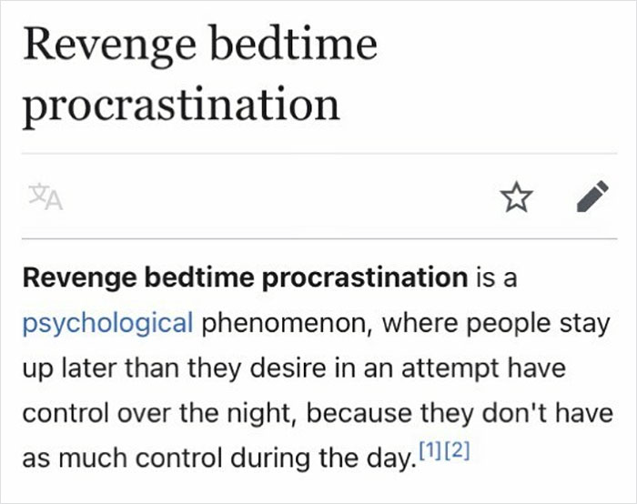 depths of wikipedia - revenge bedtime procrastination