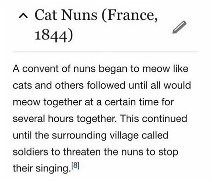 depths of wikipedia - cat nuns of France