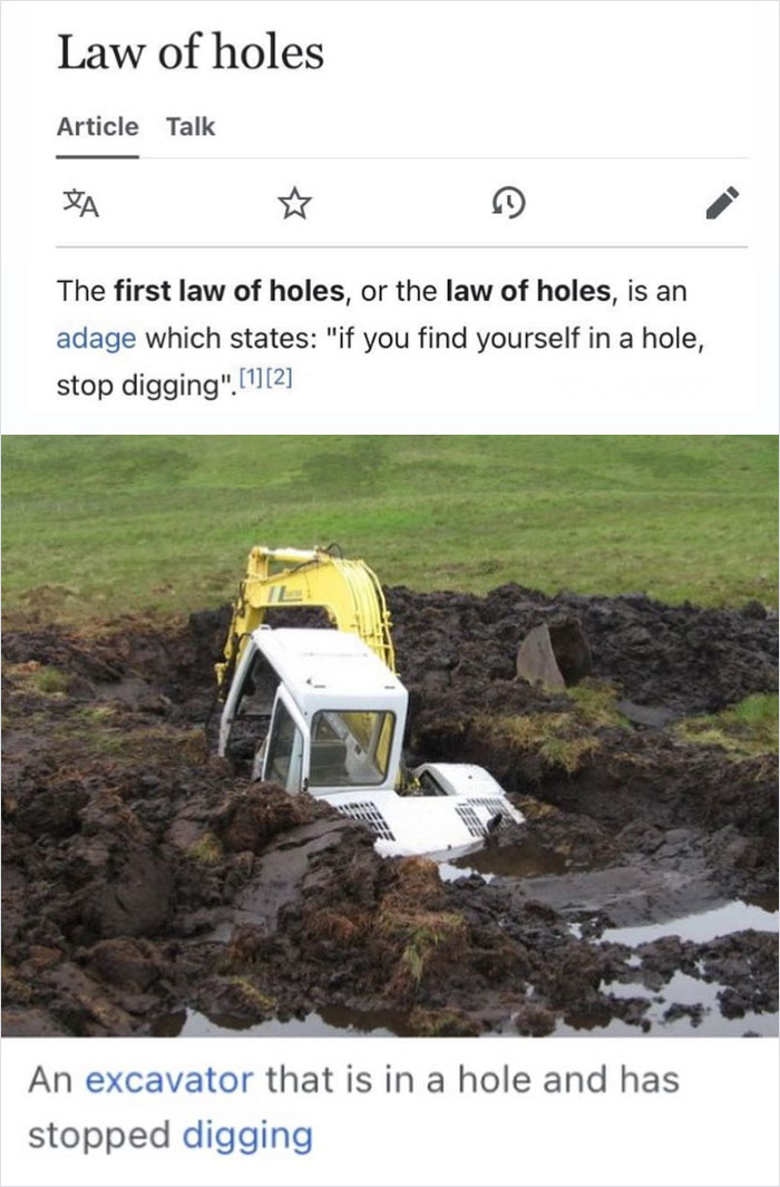 depths of wikipedia - law of holes