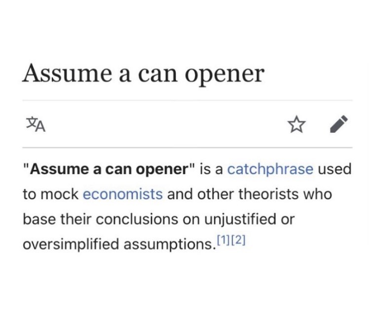 depths of wikipedia - assume a can opener