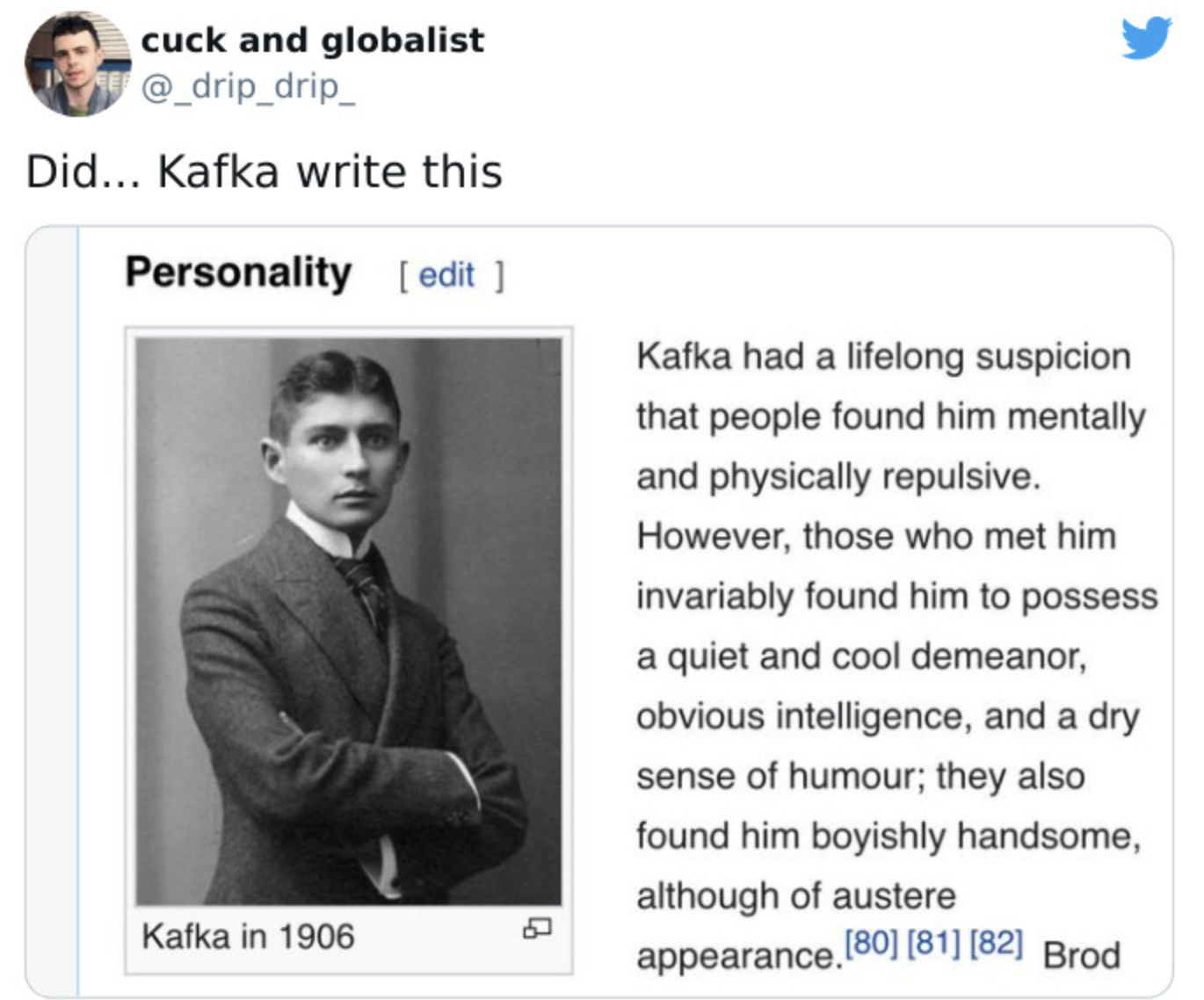 depths of wikipedia - kafka personality