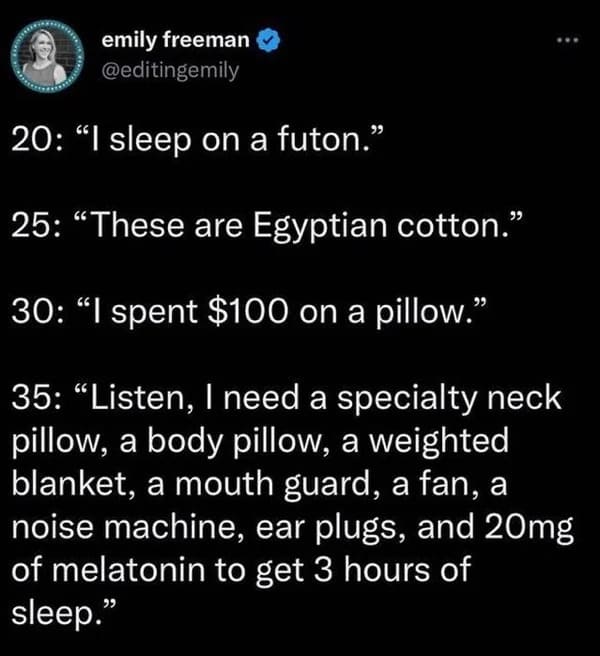 funny 30s meme - I sleep on a futon