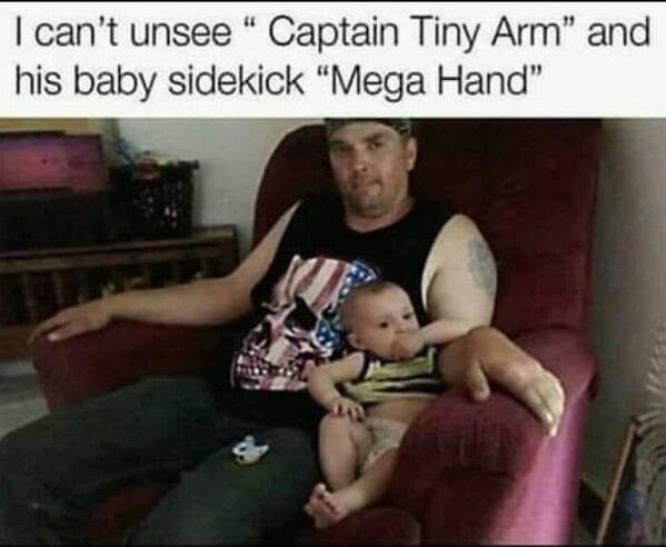 accidental surrealism - captain tiny arm mega hand