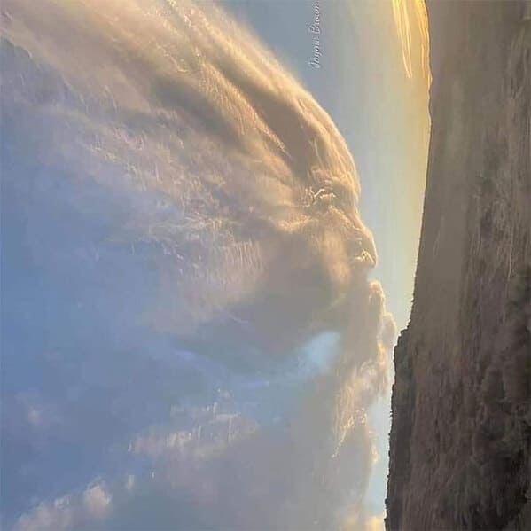 accidental surrealism - face in clouds