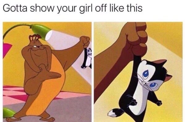 wholesome relationship memes - animal gotta show girl off like this