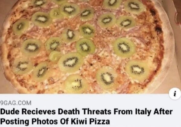 pizza crimes - kiwi pizza topping