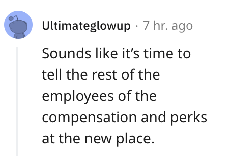 reddit work story - ultimateglowup comment