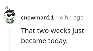 reddit work story - cnewman11 comment