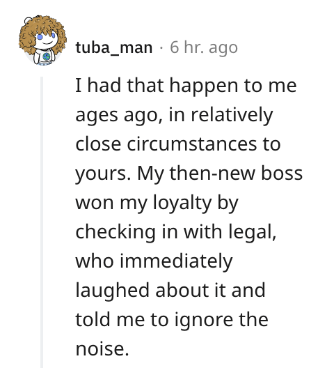reddit work story - tuba_man comment 