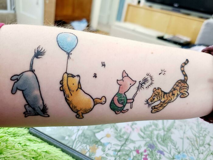 cool first tattoo ideas - Winnie The Pooh And Friends By Ashley June At 522 Tattoo North Of Seattle
