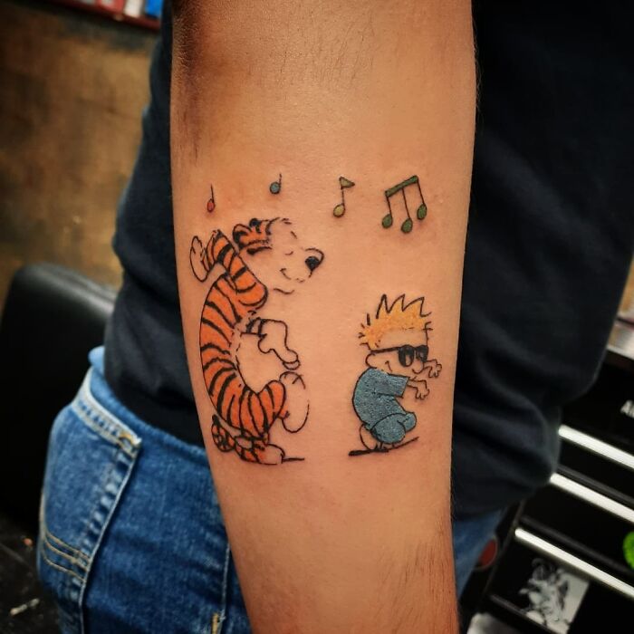 CAlvin and Hobbes tattoo