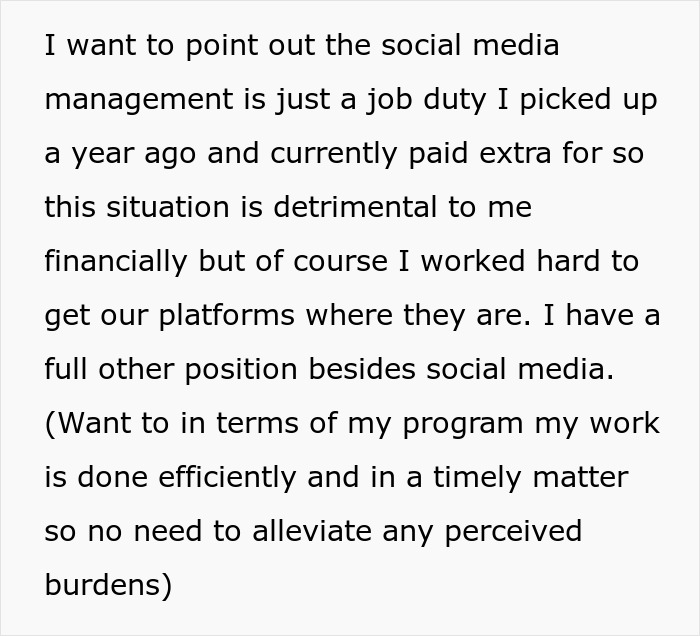 employee asks for raise antiwork - I want to point out the social media management 
