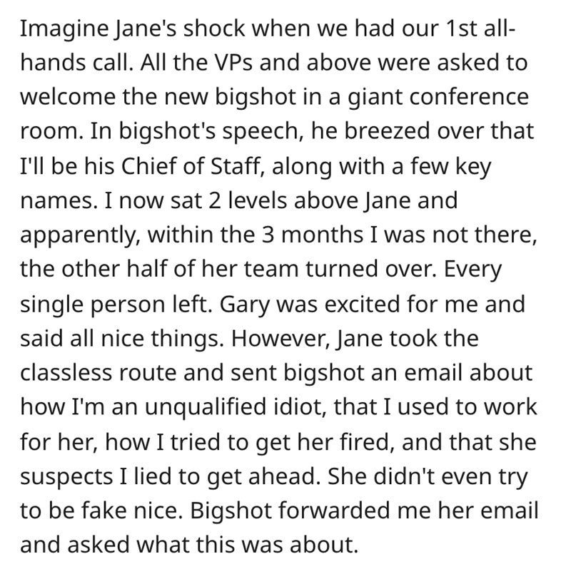 pro revenge story - Imagine Jane's shock