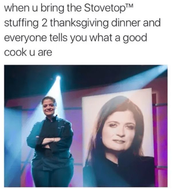 food network meme - 2 thanksgiving dinners