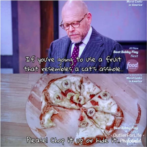 food network meme - food that looks like a cat's butthole