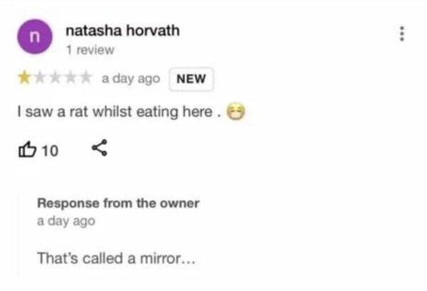 funny review - it's called a mirror