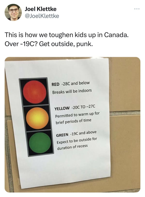 funny canadian tweets - canadian temperatures