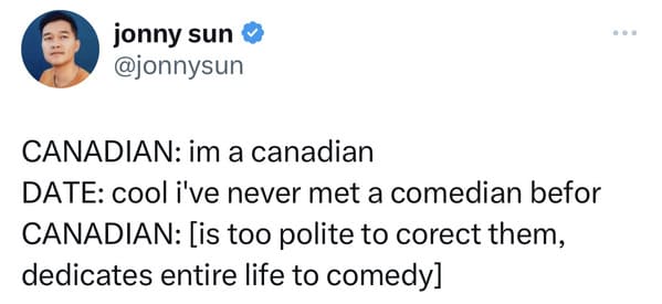 funny canadian tweets - Canadian comedian